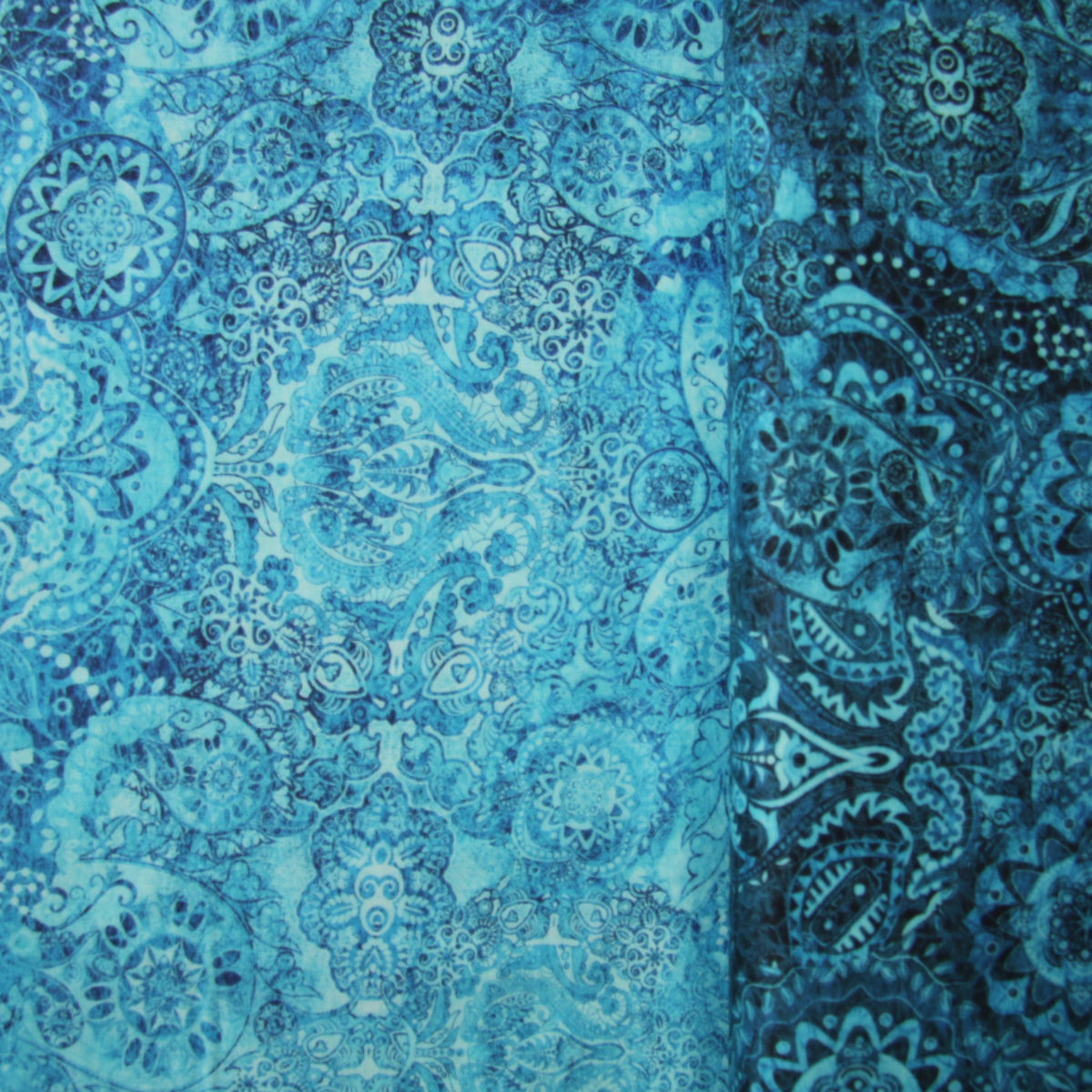 Tela di Cotone - batik blu - 50 cm